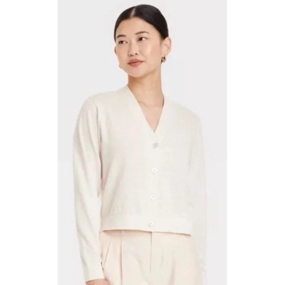 a new day Sweaters - A New Day Women's Button-Front Cardigan Cream Size Medium